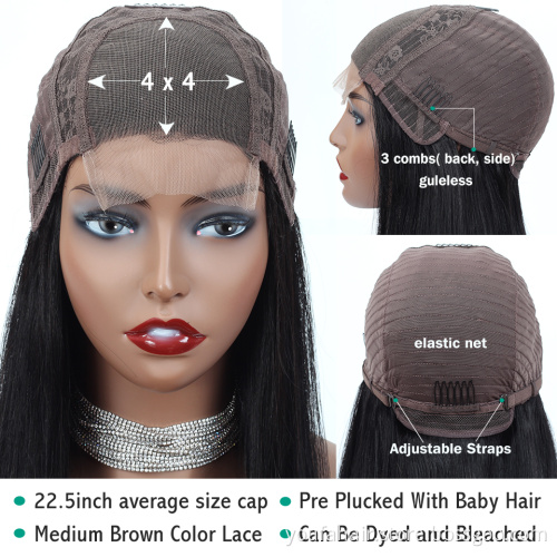 Wholesale Price Virgin Cuticle Aligned Hair Pre Plucked Human Hair HD Lace Wig with Black Women Brazilian Hair Lace Closure Wig